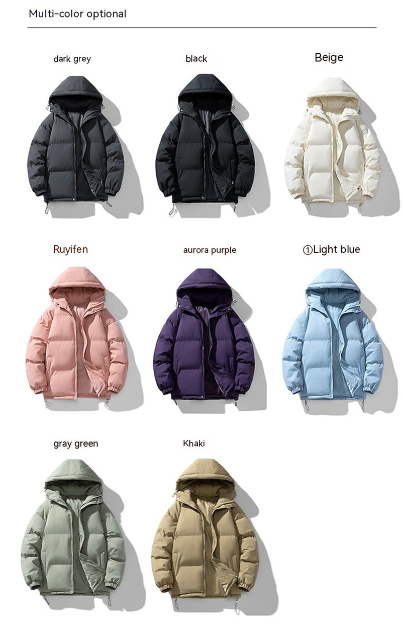 Men'S Hoodie Padded Coat Thickened Cotton-Padded Clothes Loose Casual Cotton-Padded Jacket