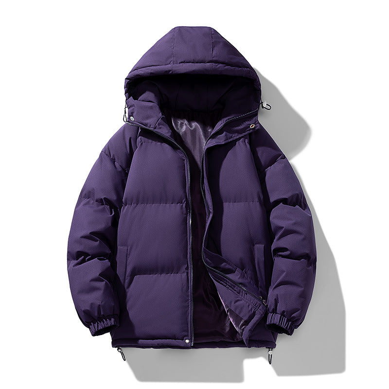 Men'S Hoodie Padded Coat Thickened Cotton-Padded Clothes Loose Casual Cotton-Padded Jacket